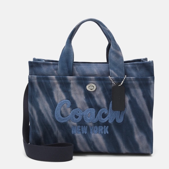 SALE🤍Coach tie dye cargo Blue Tote Bag with Elegant Design - Picture 1 of 16